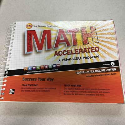 GLENCOE MATH ACCELERATED, A PRE-ALGEBRA PROGRAM VOLUME 2 Teacher Ed.