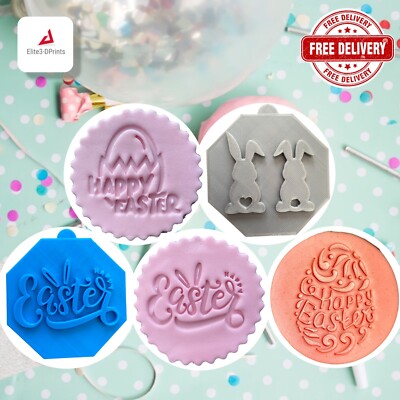 Frohe Ostern Debosser Stempel Fondant Cupcake Glasur Plätzchen Dekoration Präger