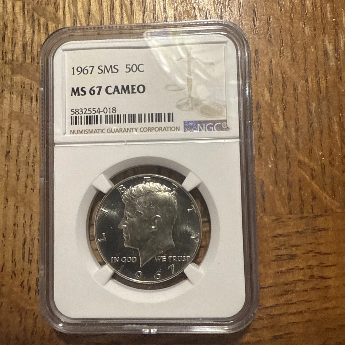 Grade MS 67 NGC 1967 Kennedy US Half Dollars (1964-Now) for sale