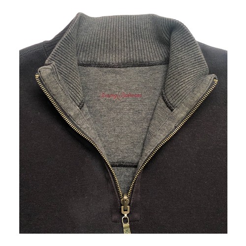 Tommy Bahama Pullover Sweater Mens Large Reversible Long Sleeve Black Gray - Picture 5 of 7