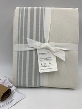 Pottery Barn Riviera Striped Blackout Drape Curtain Porcelain Blue 108" Q121