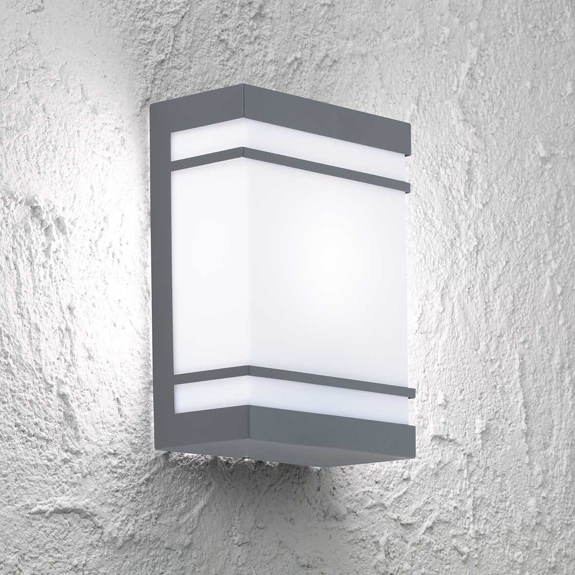 Lampada LED Esterno Antracite Parete - Design Moderno Metallo Giardino