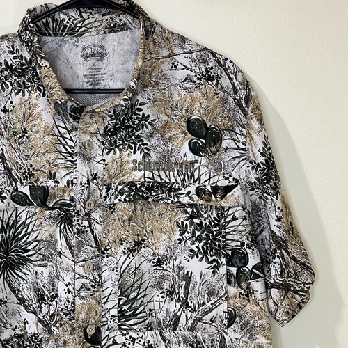 GAME GUARD Hunting Fishing Shirt XL- Brush Desert Cactus Camouflage Mens Vents - Picture 7 of 20