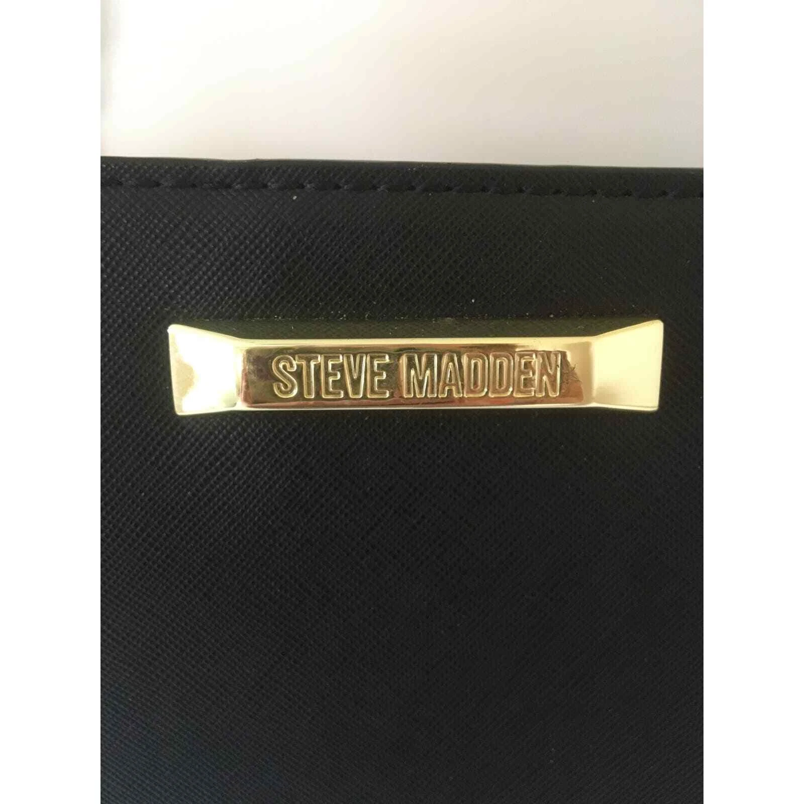 Steve Madden borsa a tracolla 2 scomparti con cerniera cinturino rimovibile accento oro