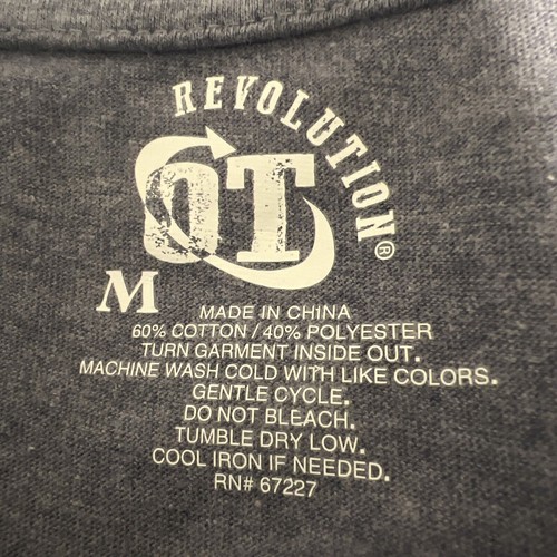 Revolution Mens Gray And Blue Striped T Shirt Size M NWT Short Sleeve Soft - Picture 3 of 4