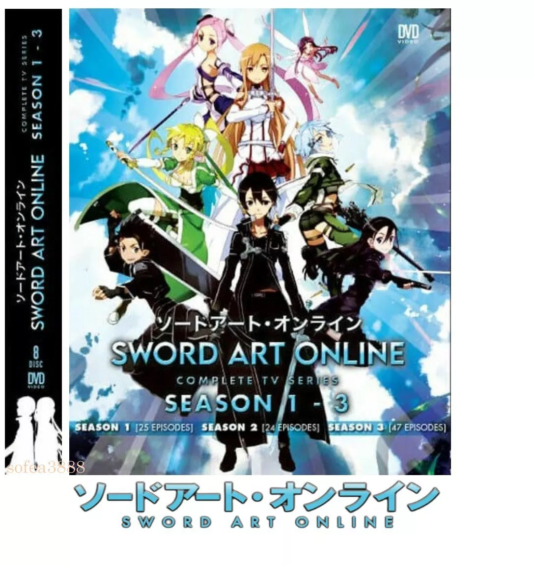 DVD Sword Art Online Season 3 Complete Box English Dubbed All Region