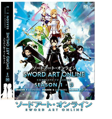 ANIME DVD SWORD ART ONLINE SEASON 1-3 VOL.1-96 END [ENGLISH DUBBED] REGION  ALL 