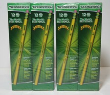 TICONDEROGA Pencils, Wood-Cased, Unsharpened, Graphite 2 HB 192 Pieces NIB