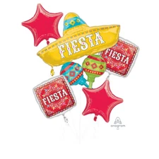 FIESTA PICADO DE PAPEL FOIL BALLOON BOUQUET PARTY DECORATION MEXICAN SOMBRERO 