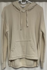 Time Tru Pullover Hoodie Women s Large Beige