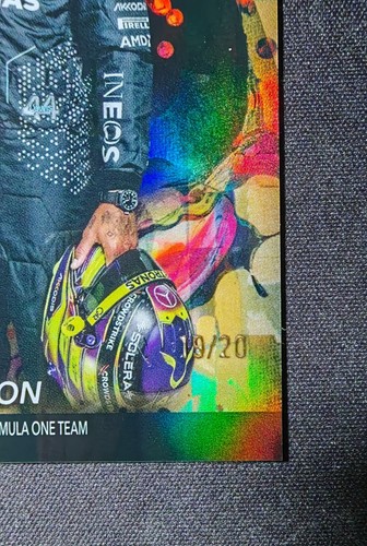 2024 Topps Finest Formula 1 F1 Lewis Hamilton Rare #296 Gold Refractor /20 - Bild 5 von 7