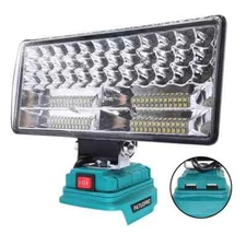 84 LED Cordless Work Light Jobsite Spotlight Portable Rechargeable Flashlight