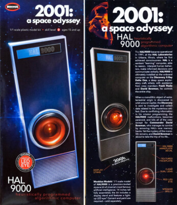 HAL 9000 Computer + LED 2001:  a space odyssey 1:1 Model Kit Moebius 2001-5