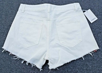 VETEMENTS White Distressed Frayed Denim 