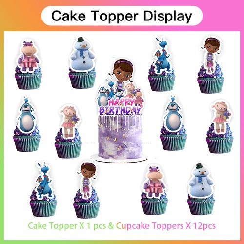 Doc McStuffins Birthday Party Decorations Set Balloons Cake Toppers Backdrop - Picture 5 of 7