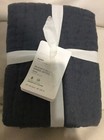 Pottery Barn Pick Stitch Quilted Euro Sham Dark Gray Nwt Linen Cotton