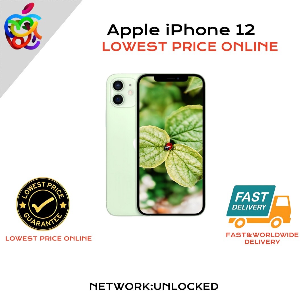 Apple iPhone 12-64GB-6.1'' HD Display Front 12MP Rear 12MP-Unlocked #9l#