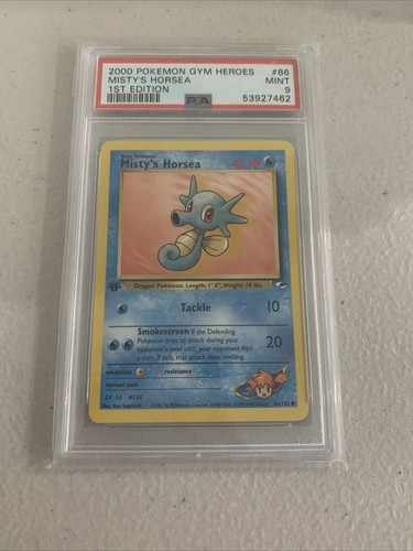 Misty's Horsea (1st Edition) graded PSA 9 for sale on eBay