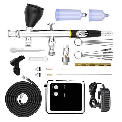 Airbrush-Kit mit Mini-Luftkompressor Ersatzdüsennadel und Airbrush-Reinigungsset