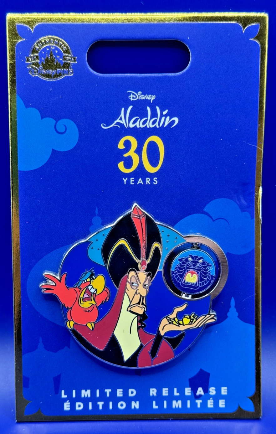 Disney Parks JAFAR 30 years Aladdin LIMITED RELEASE spinner pin - New