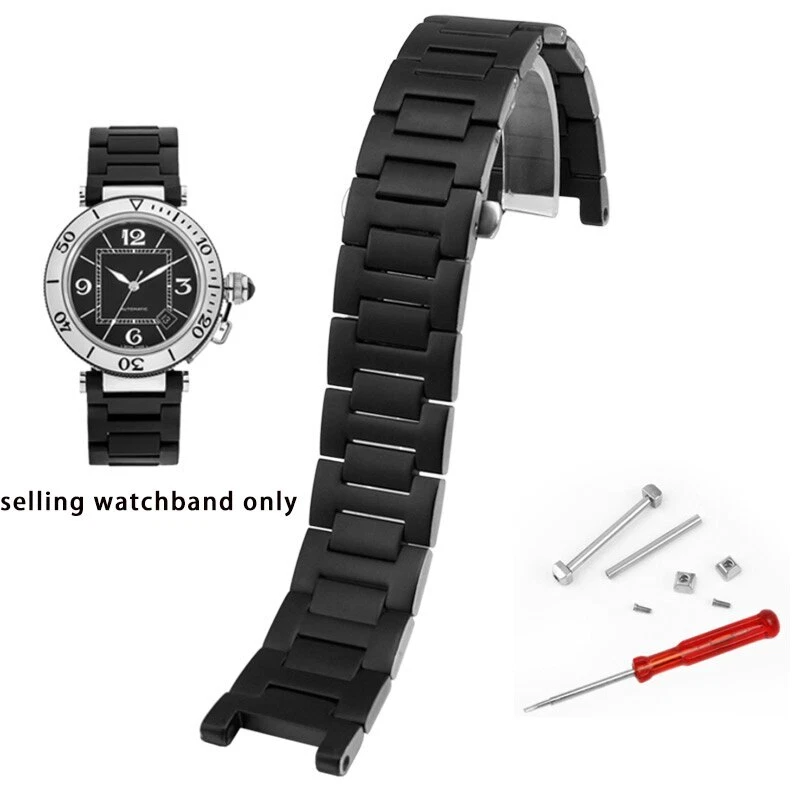 22mm 14mm Stainless Steel Watch Band Strap For Cartier PASHA