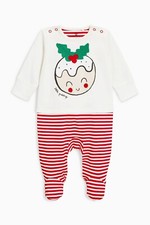 Next Strampler Weihnachten Schlafanzug Overall Pyjama Weihnachtskugel Gr 62 🎄🎅