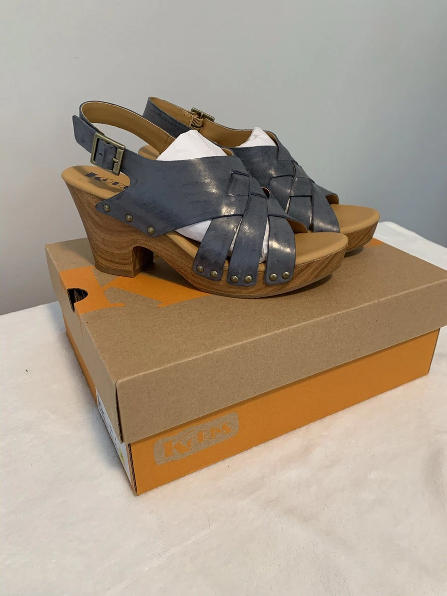 Korks berengo wood store heel sandals