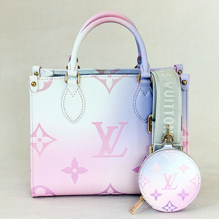 LOUIS VUITTON Monogram ONTHEGO PM Hand Bag Sunrise Pastel M59856  
