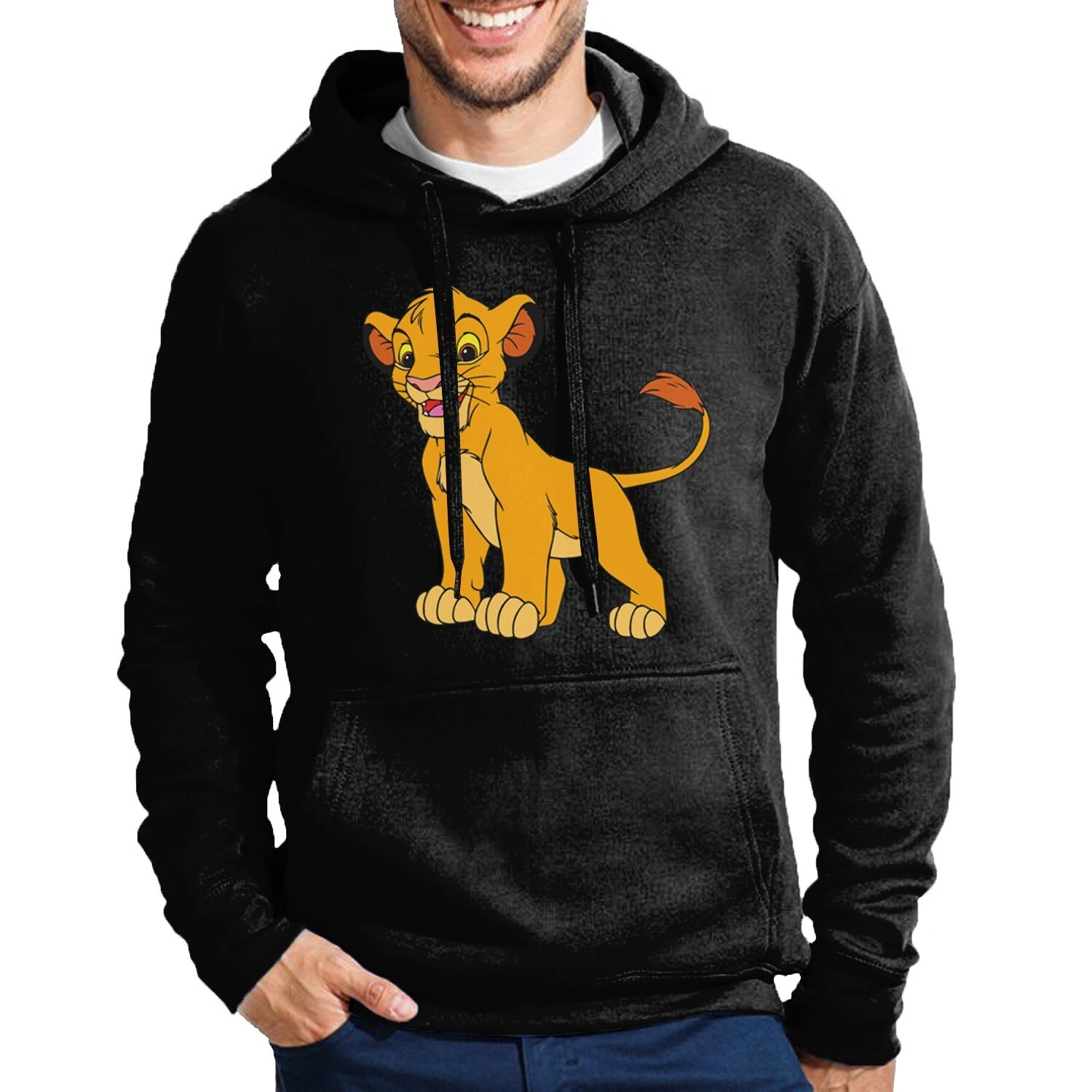 LOEWE Felpa con cappuccio uomo Simba Maglione morbido con motivo Re Leone Comodo