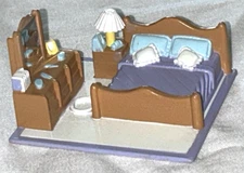 Lewis Galoob My Pretty Dollhouse Master Bedroom Double  Replacement Polly Pocket