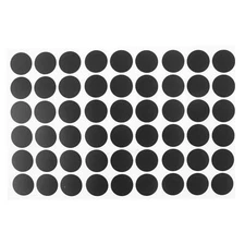 Home Cabinet Table Self-adhesive Screw Hole Covers Caps Stickers Black 54 in 1