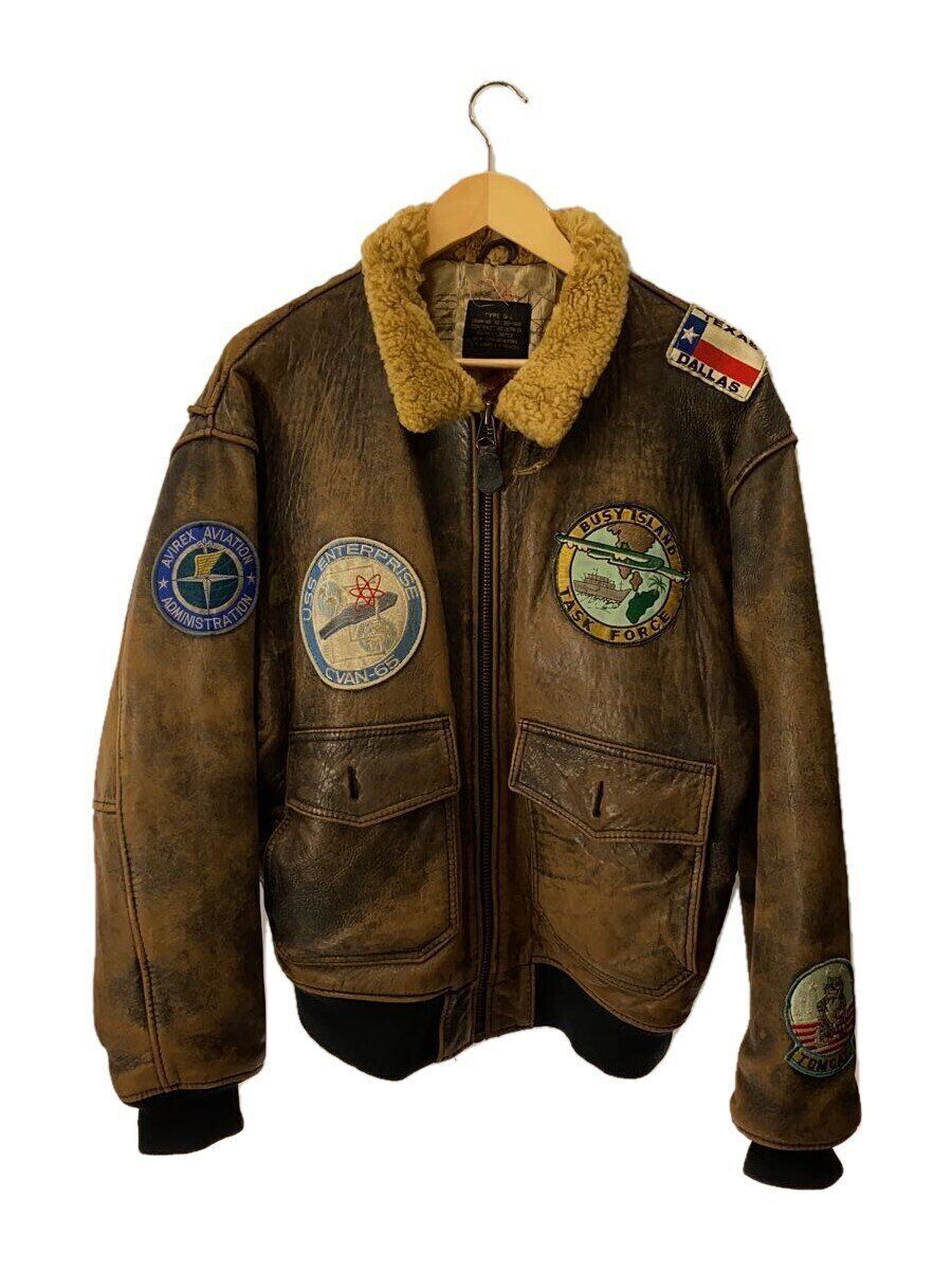 AVIREX Leather Jacket G-1 TOP GUN Blouson M Brown 1978-01