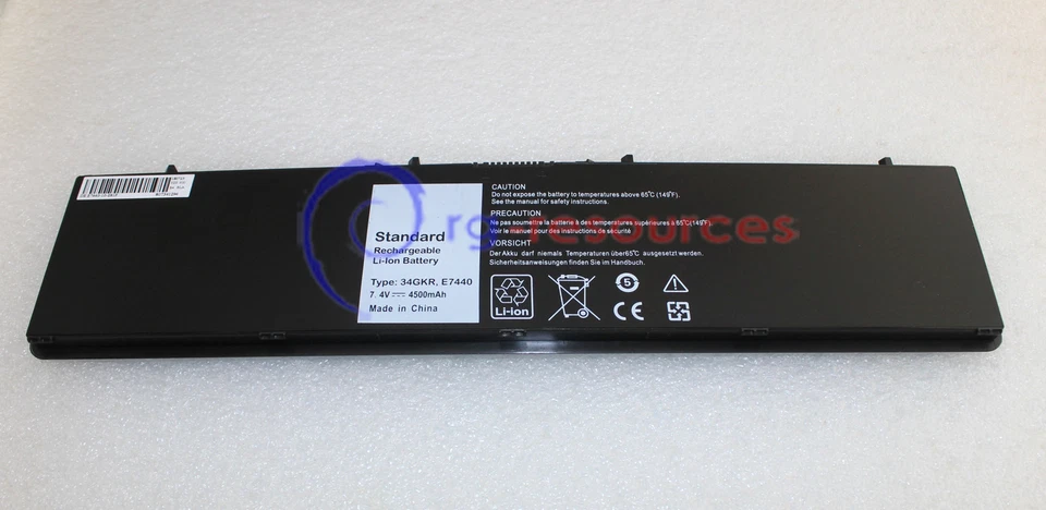 4500MAH 电池 适用于戴尔 Latitude 14 7000 E7440 Touch PFXCR 34GKR 451-BBFT T19VW — 第 2/4 张图片