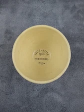 VTG 1959 Oven Yellow Ware Advertising Mixing Bowl 5" NESHKORO WISCONSIN Banded