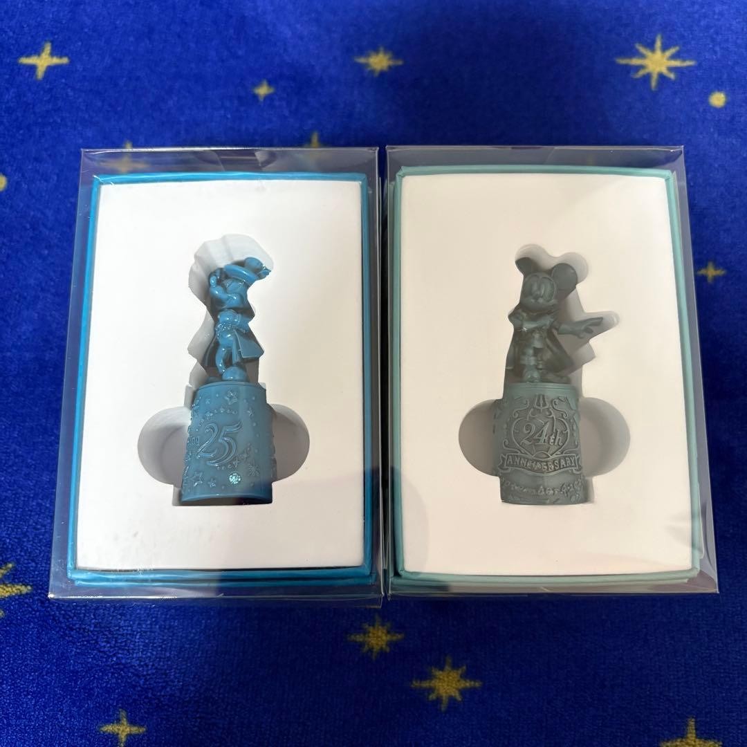 Disney Sea 24th & 25th Anniv Sparkling Jubilee Thimbles Mickey Minnie  Set