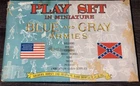 LOT OF 13 FIGURES & BOX 1960’s Marx Battle of Blue & Gray Civil War Playset US39