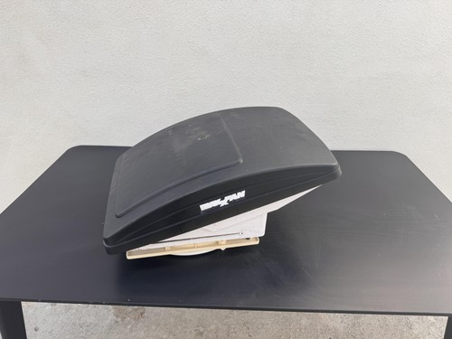 Maxxair Black Roof Vent Flat Electrical Exhaust Fan Built-In Screen RV