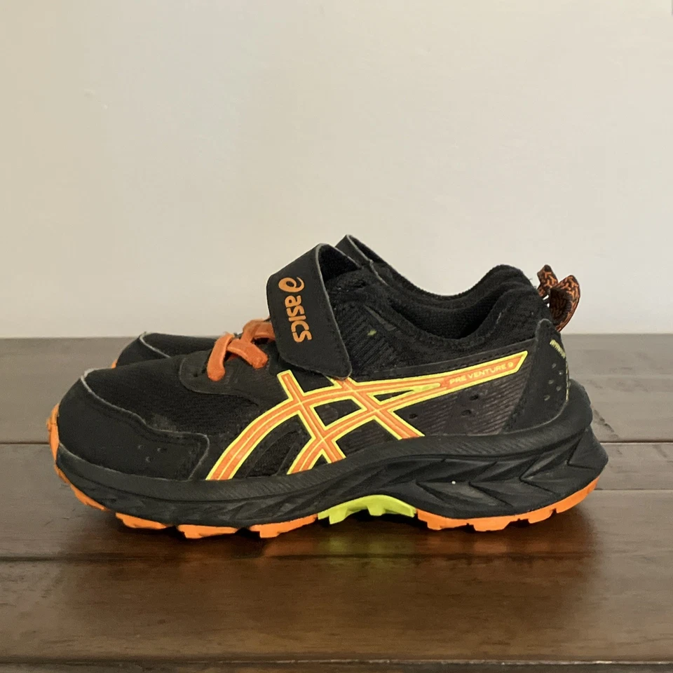 Zapatos para correr ASICS para niños talla K 11 PRE VENTURE 9 escuela primaria negros gancho y bucle Foto 4 de 4