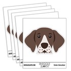 Peek German Shorthaired Pointer Dog Waterproof Vinyl Decal Sticker Set - 5 Pack
