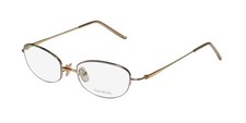 NEW VERA WANG V27 EYEGLASS FRAME GOLD OVAL JAPAN 47-17-133 YG WOMENS HALF-RIM