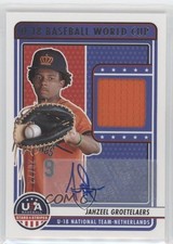 2023 USA Baseball Stars & Stripes Signatures 20/72 Jahzeel Groetelaers Auto tj1