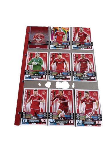 Topps Match Attax SPFL 2015/16 Aberdeen Team Set x11 cartas