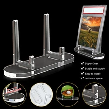 10Pcs Clear Acrylic Trading Card Stands Sports Graded Cards Display Holder New