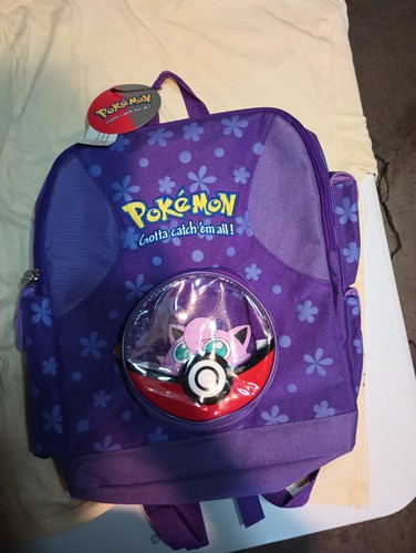1999 Pokemon Jigglypuff Backpack Kid Size Vintage Brand New With Tags Purple - Imagen 1 de 24