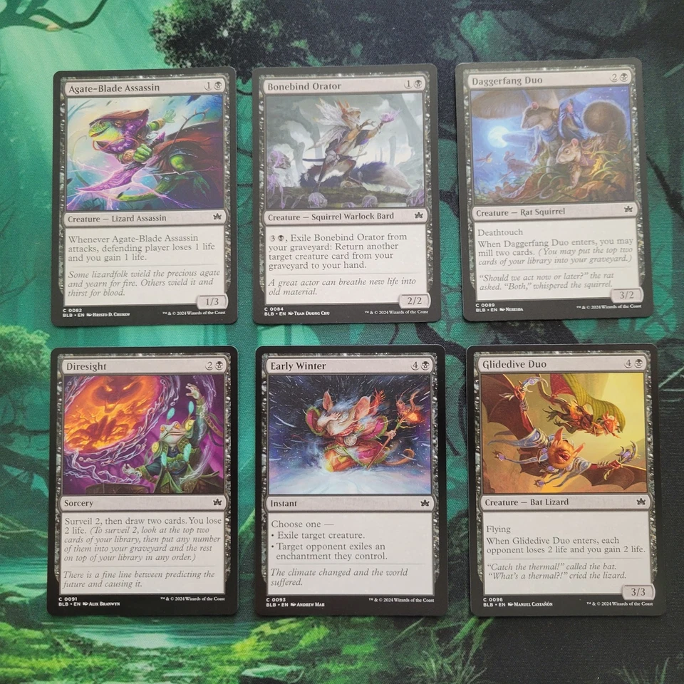 MTG Bloomburrow A-Z List of Near Mint Commons, Tokens, Lands - Image 2 of 4