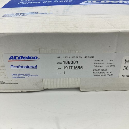 Brake Drum Rear ACDelco 18B381 - Picture 6 of 7