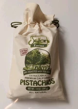 14oz Burlap Bag of  Dry Roasted California Pistachios - Nutritious Snack