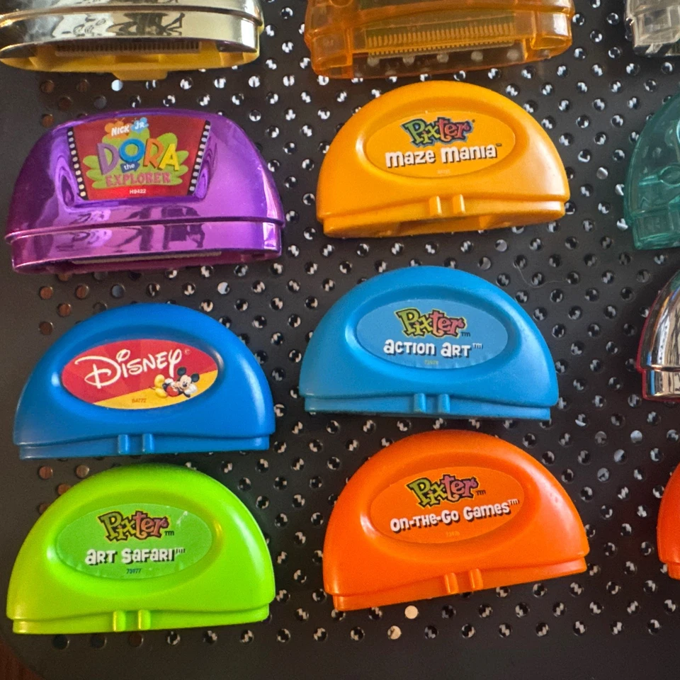 Lot of 12 Mattel Pixter Games-+2 Adapters-SpongeBob  Dora Disney More - Image 3 of 4