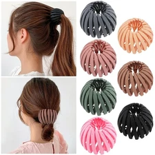 7 Pcs Bird Nest Magic Hair Clip Expandable Ponytail Holder Hair Accessories