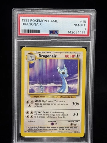 Dragonair #18 Base Set 1999 Pokemon Game PSA 8 🐉